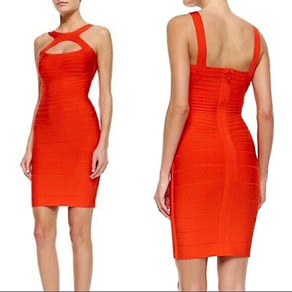 Herve Leger Skylar Cutout Bandage Dress